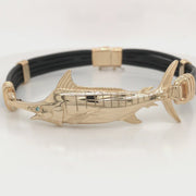 blue marlin leather bracelet