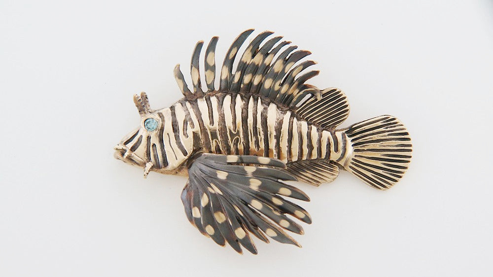 Gold Lionfish Pendant
