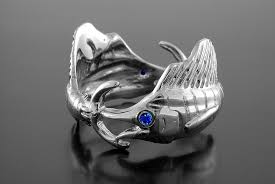 Silver Double Sailfish Ring