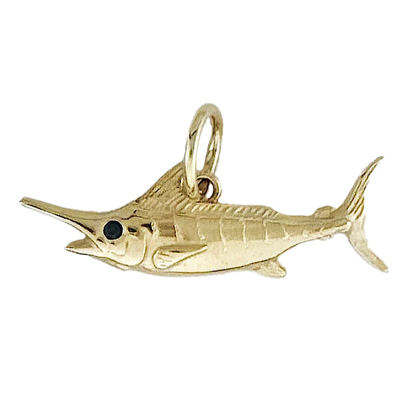 Tiny Gold Blue Marlin Charm