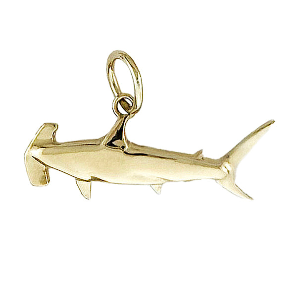 Tiny Gold Hammerhead Shark Charm