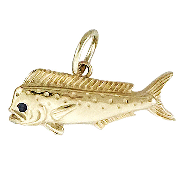 Tiny Gold Mahi Dolphin Charm