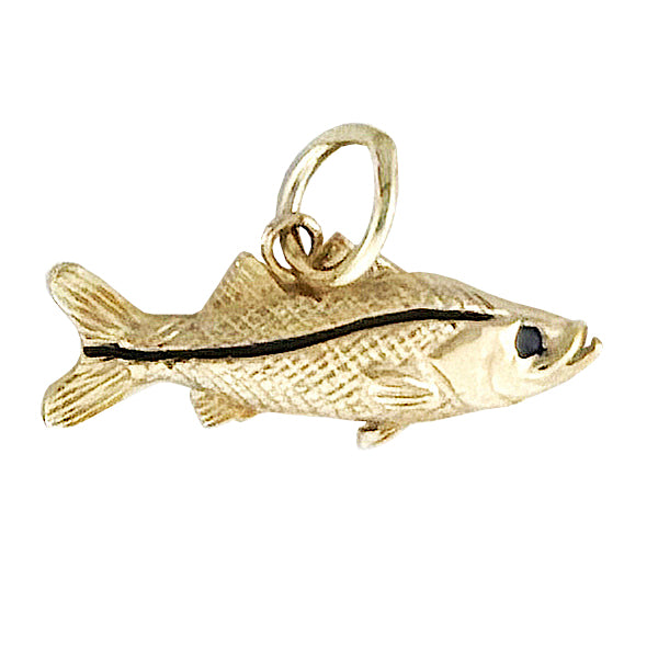 Tiny gold Snook Charm