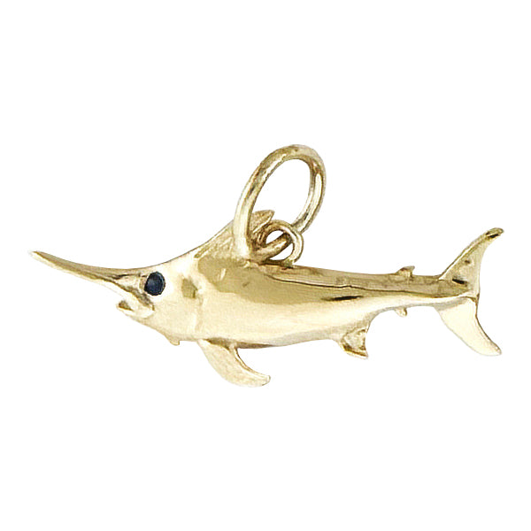 Tiny Gold Swordfish Charm