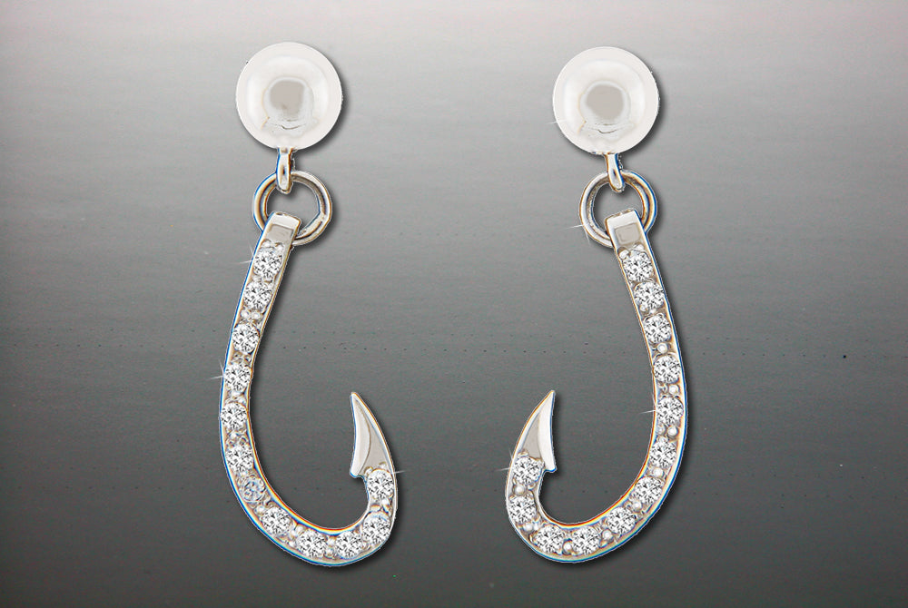 Diamond Hooks Dangle Earrings