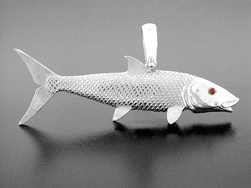 Sterling Silver lg Bonefish Pendant