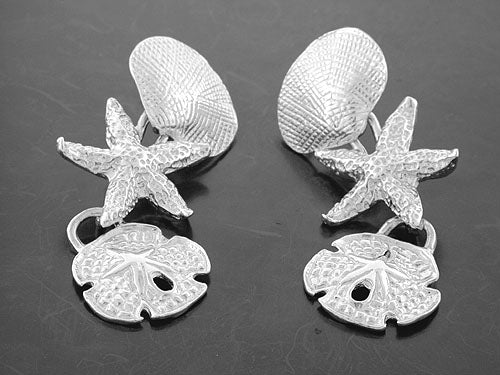 Silver Multi Shell Earrings