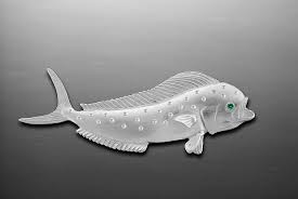 Silver Large Mahi Dolphin Pendant