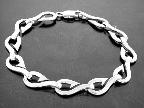 Sterling Silver Lady's Multi Hook Bracelet