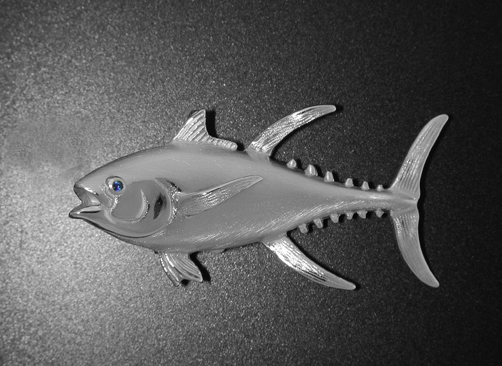 Silver Yellowfin Tuna Pendant