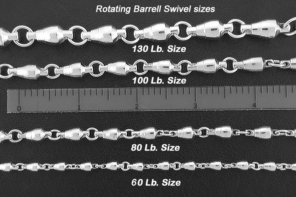 Sterling Silver #130lb. Rotating Barrel Swivel Bracelet