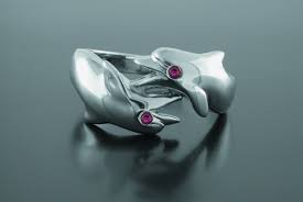 Silver Double Porpoise Ring